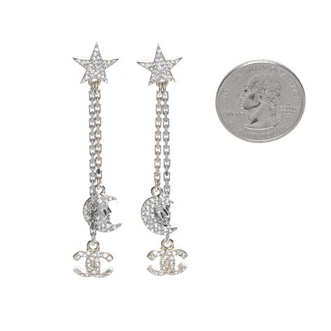 chanel star and moon earrings|chanel clip on earrings price.